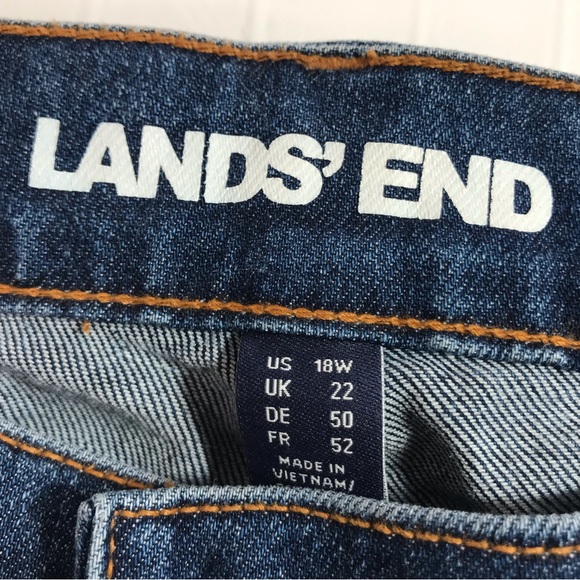 Lands' End Navy Blue NWT Straight Leg Jeans Size 18W - Picture 8 of 15